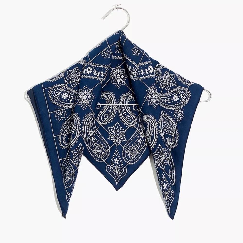 Madewell Blue Bandana Paisley Scarf